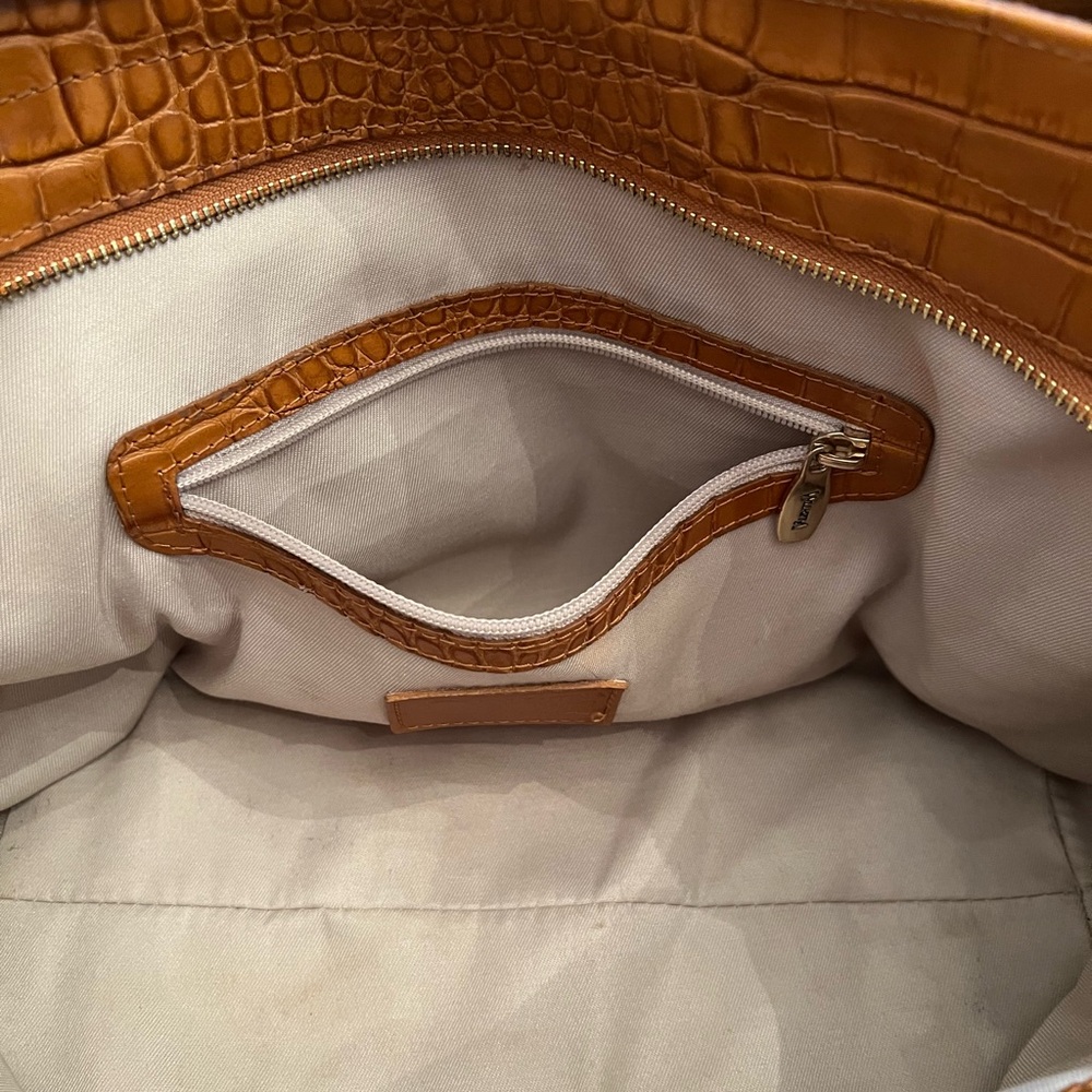 Valentina | Brown Faux Crocodile Bag - Picture 5 of 11